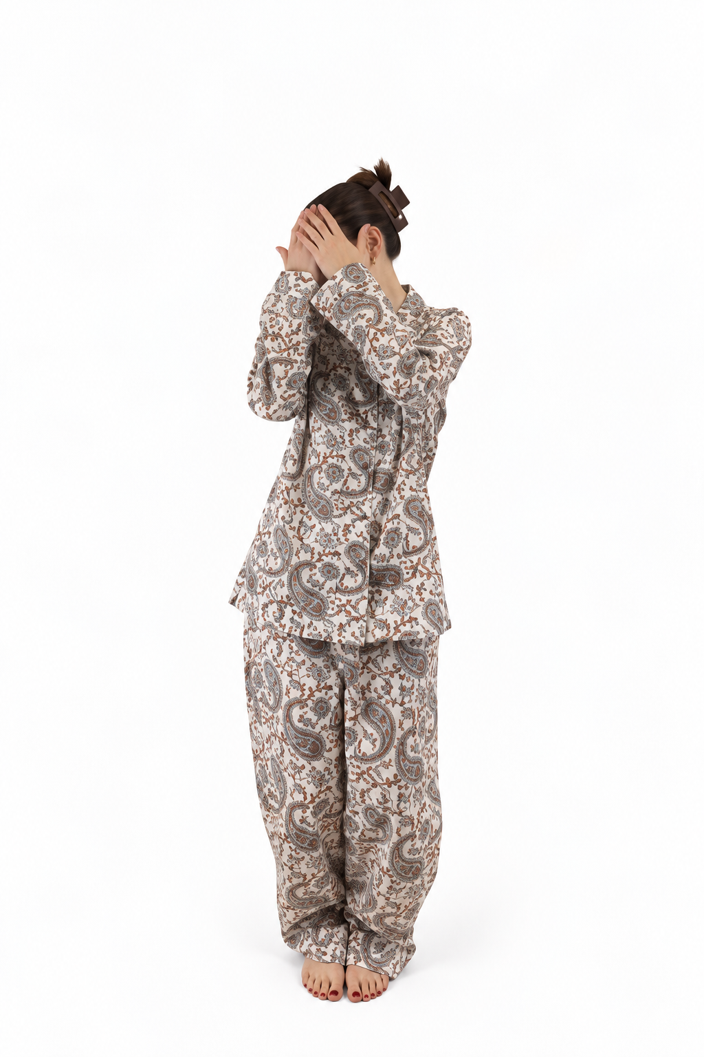 Brown & Grey Pyjama Set