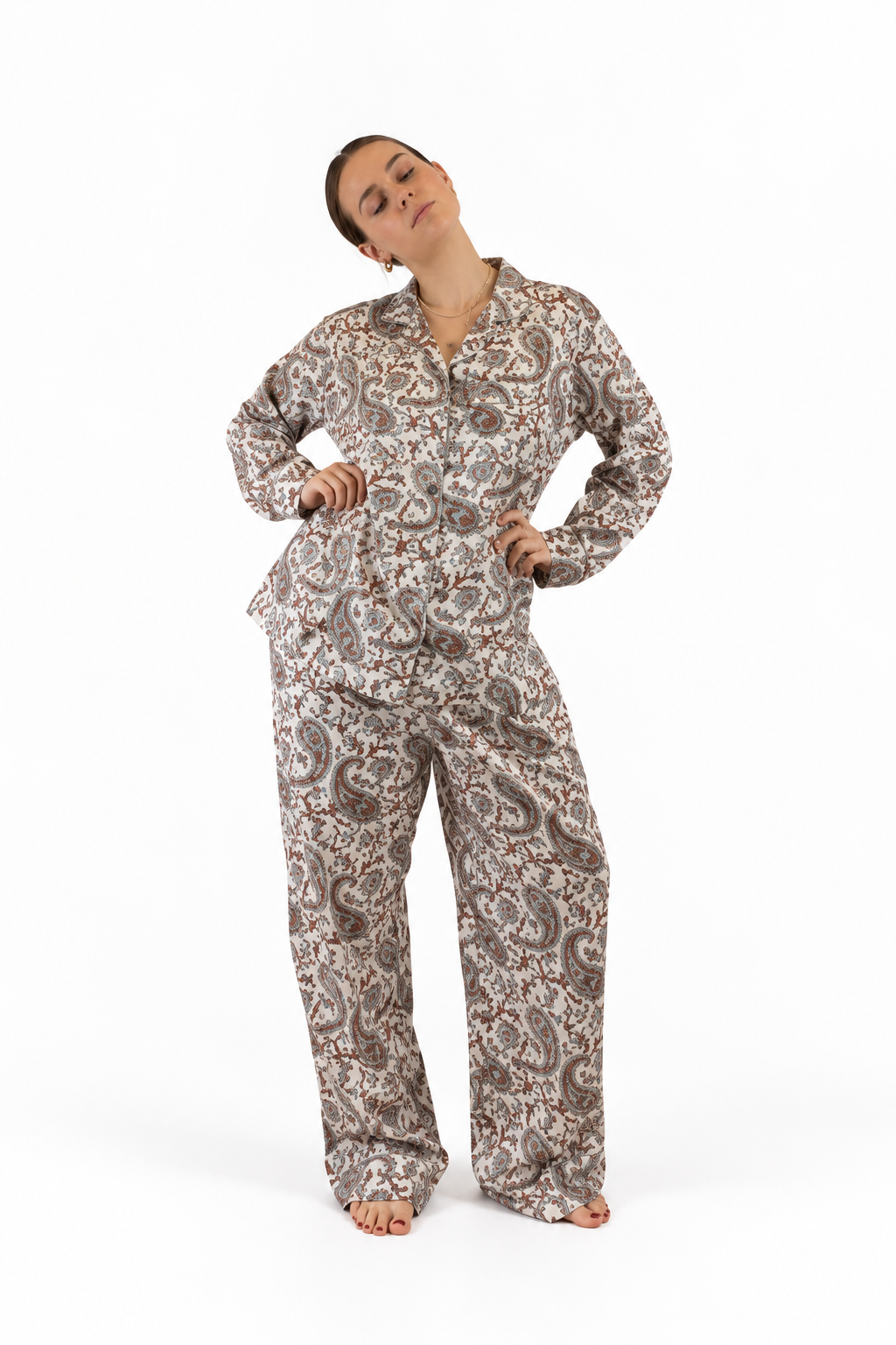 Brown & Grey Pyjama Set
