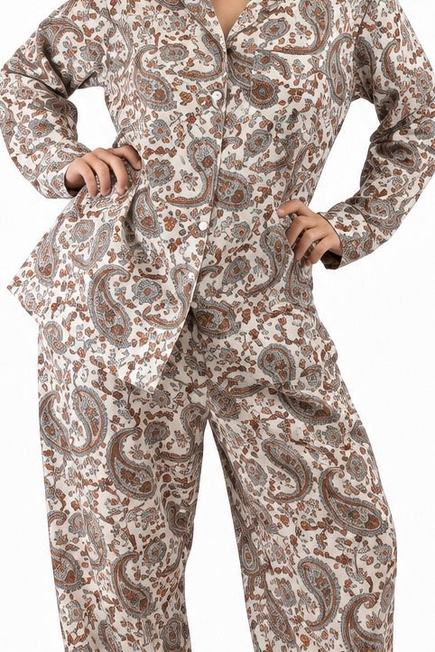 Brown & Grey Pyjama Set