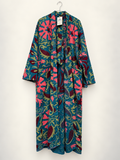 Suzani Duster Coat - Pink Peacock