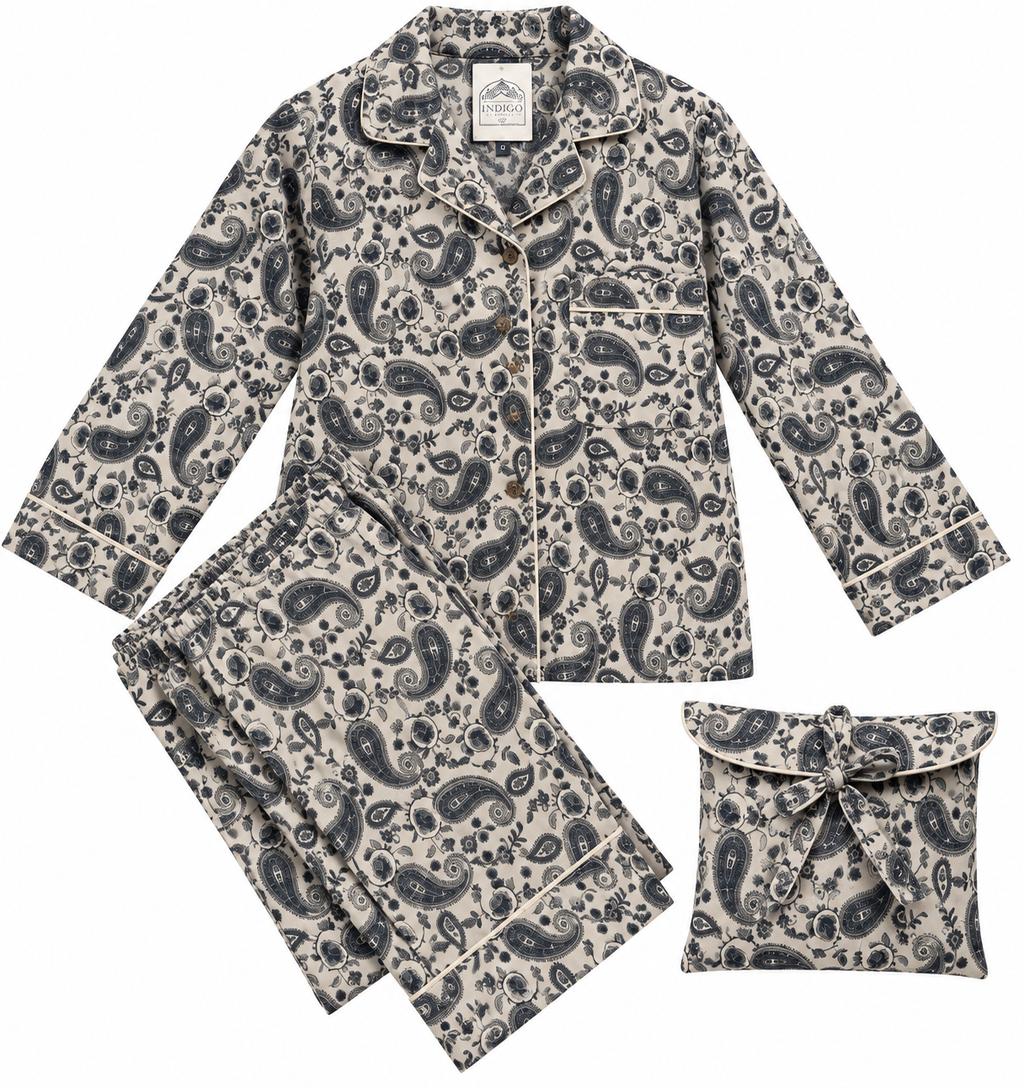 Blue Paisley Pyjama Set