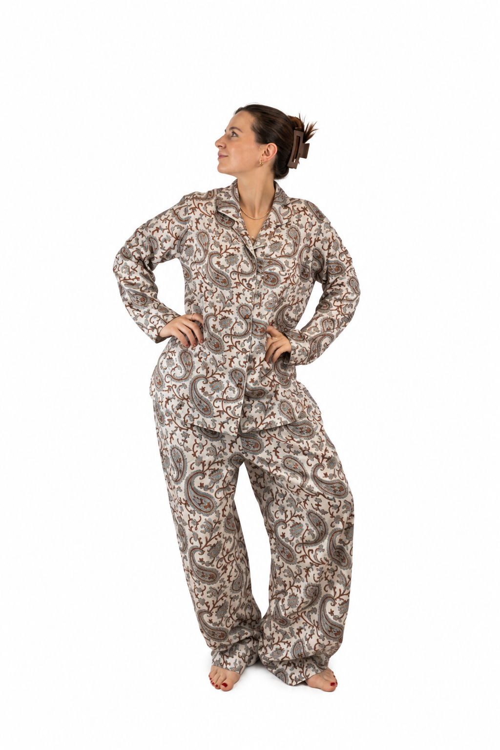 Brown & Grey Pyjama Set