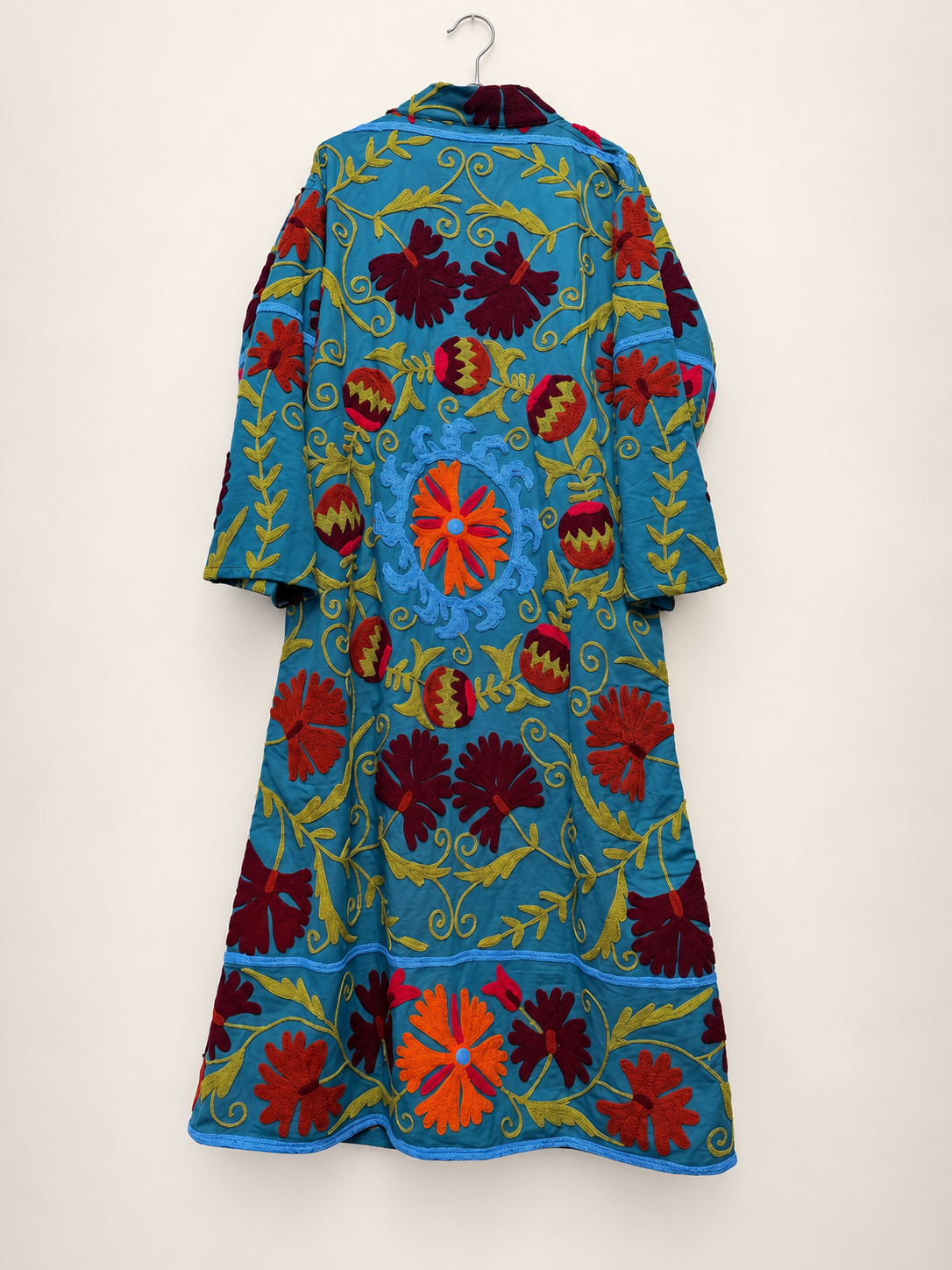 Suzani Duster Coat - Berry Blue