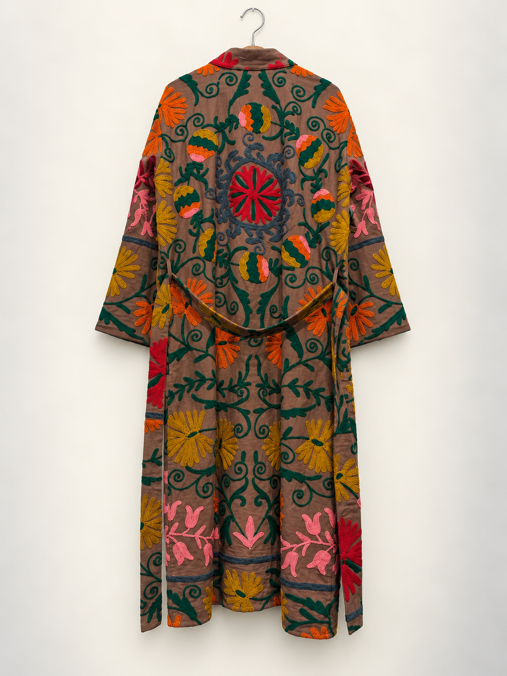 Suzani Duster Coat - Indian Sunset