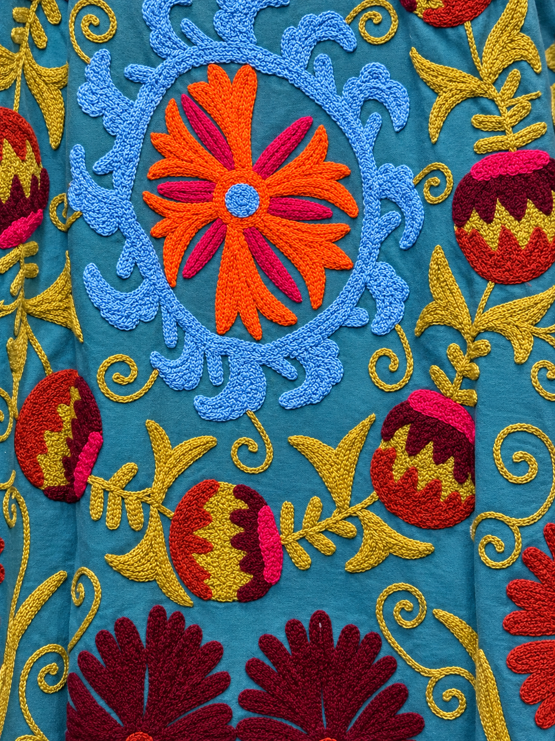 Suzani Duster Coat - Berry Blue