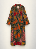 Suzani Duster Coat - Indian Sunset