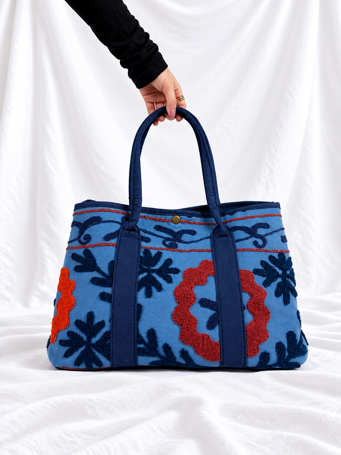 Suzani Shopper in Indigo Dusk