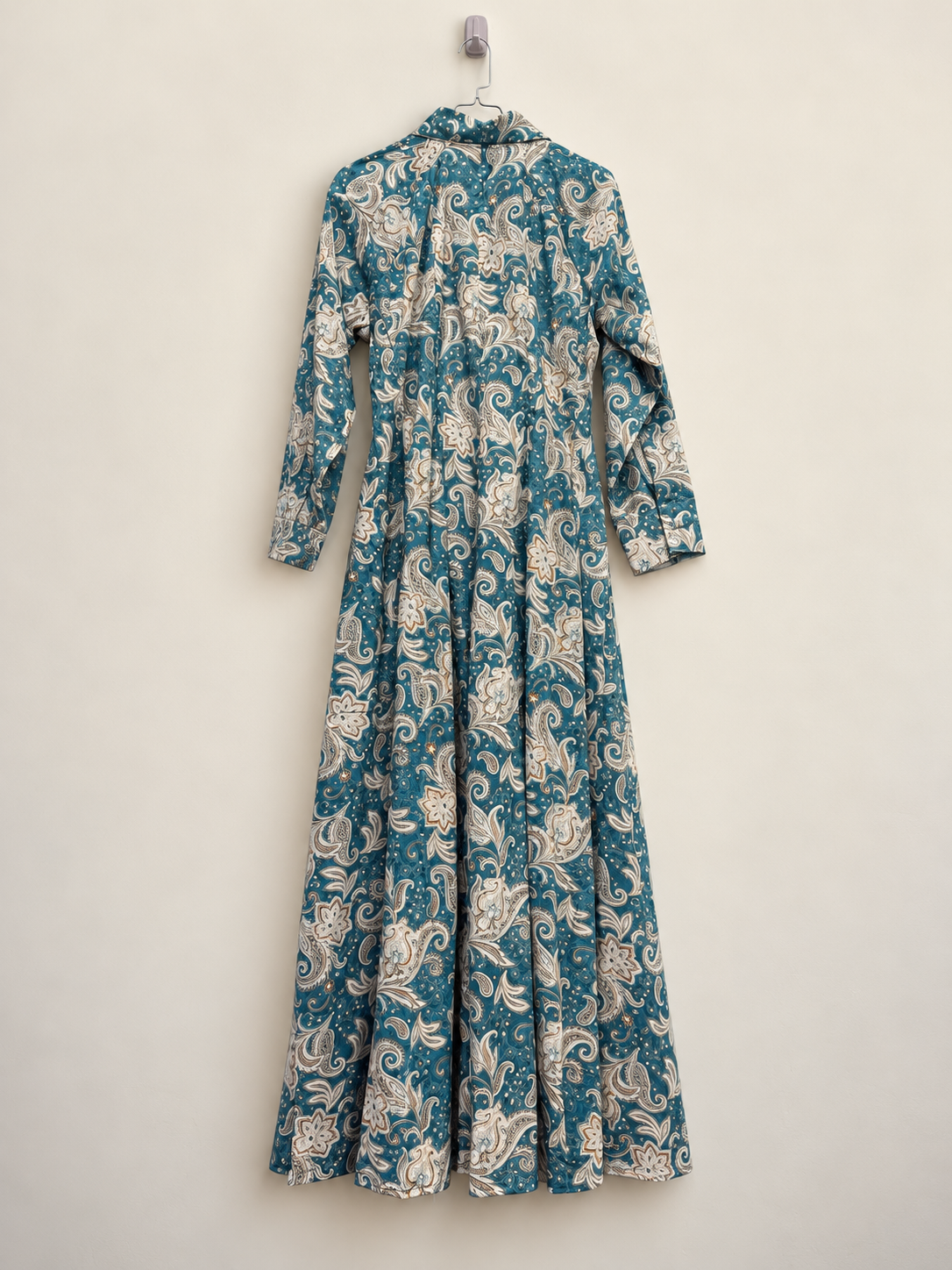 The Angel Dress - White on Blue