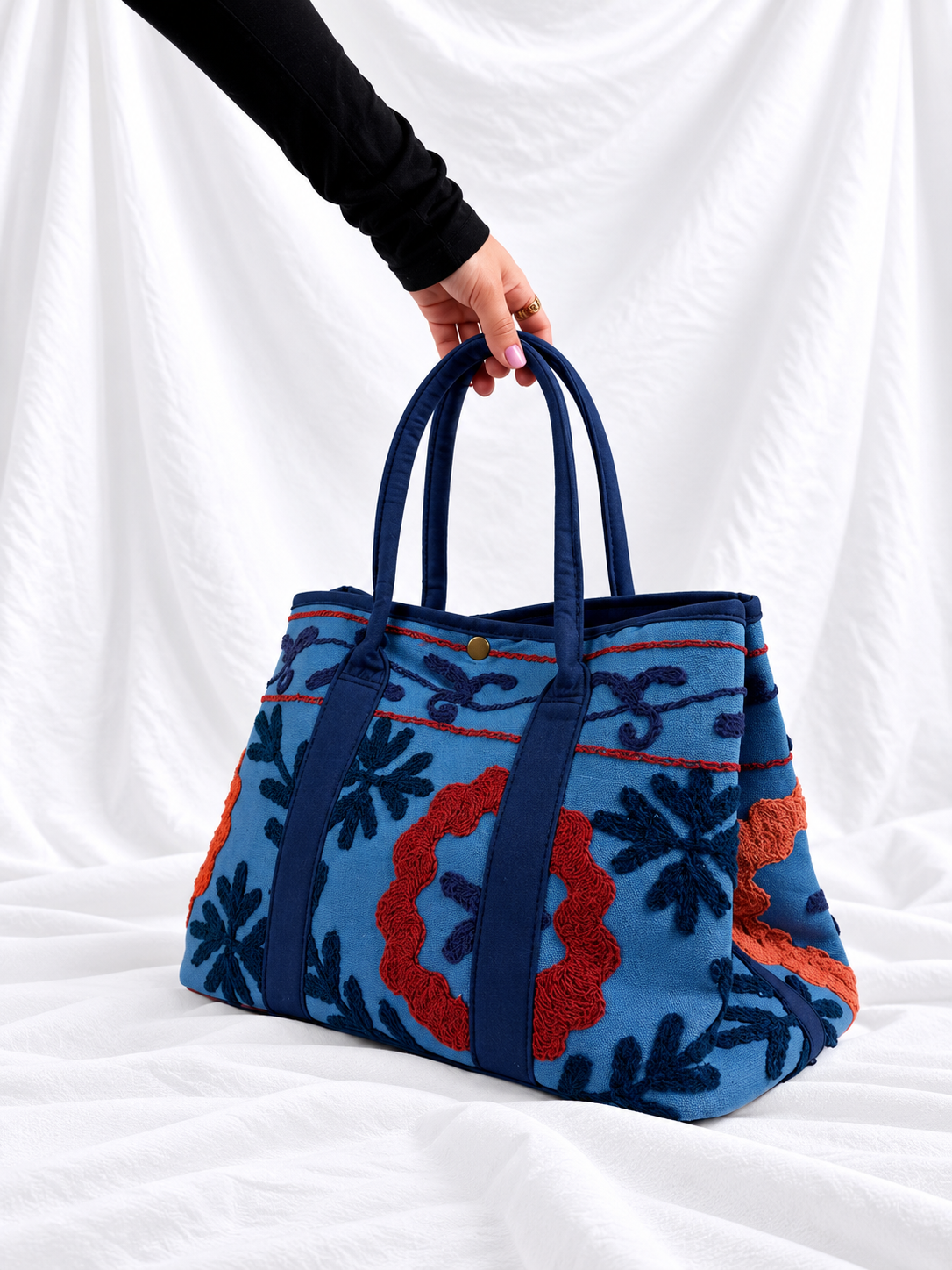Suzani Shopper in Indigo Dusk