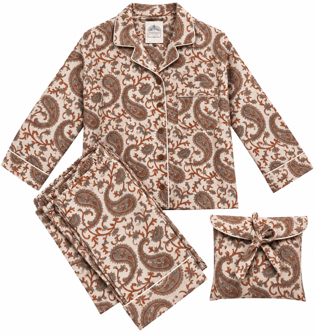Brown & Grey Pyjama Set