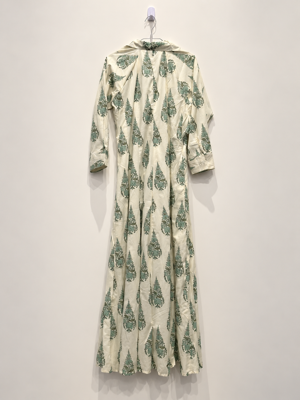 The Angel Dress - Green on White