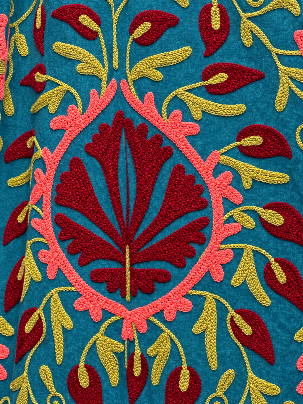 Suzani Duster Coat - Pink Peacock