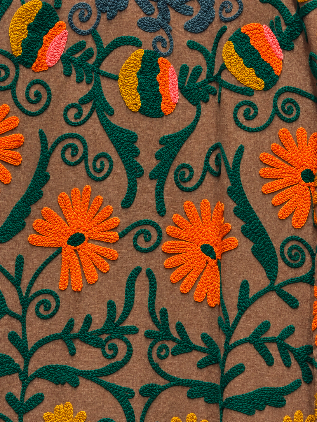 Suzani Duster Coat - Indian Sunset