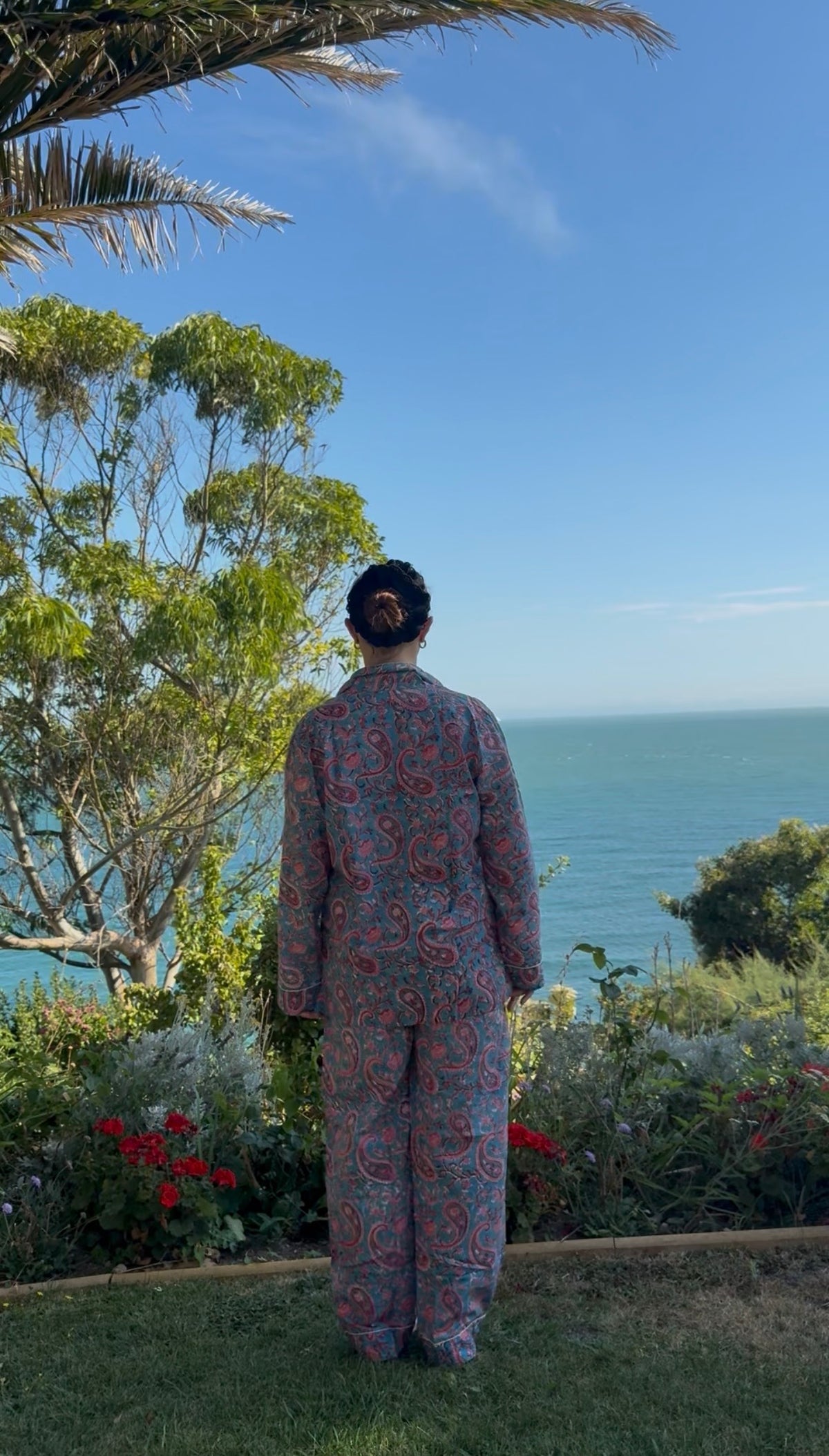 Pink on Blue Pyjama Set